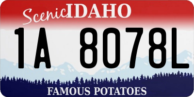 ID license plate 1A8078L