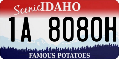 ID license plate 1A8080H