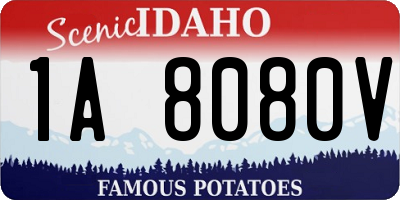 ID license plate 1A8080V