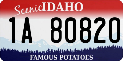 ID license plate 1A8082O