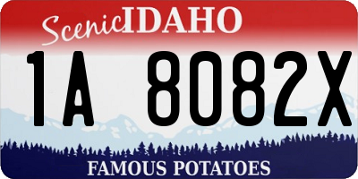 ID license plate 1A8082X