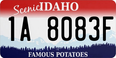ID license plate 1A8083F
