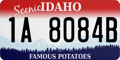 ID license plate 1A8084B