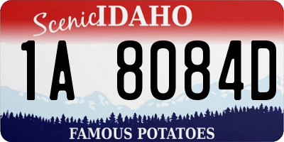 ID license plate 1A8084D