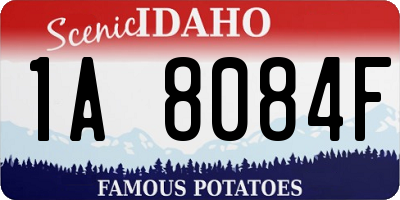 ID license plate 1A8084F