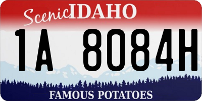 ID license plate 1A8084H