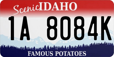 ID license plate 1A8084K