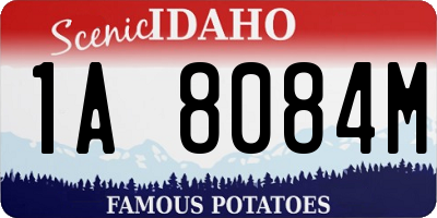 ID license plate 1A8084M