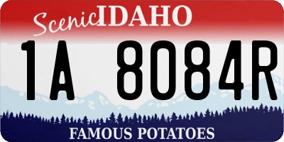 ID license plate 1A8084R
