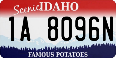ID license plate 1A8096N