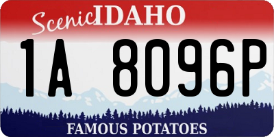 ID license plate 1A8096P