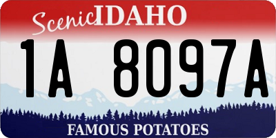 ID license plate 1A8097A