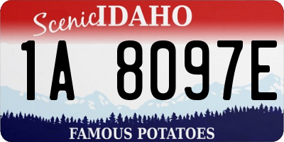 ID license plate 1A8097E