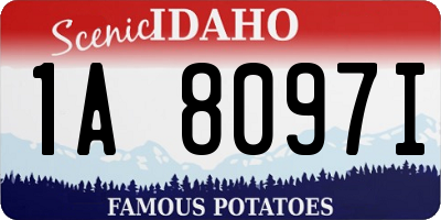 ID license plate 1A8097I