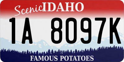 ID license plate 1A8097K