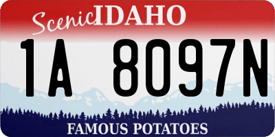 ID license plate 1A8097N