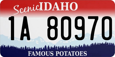ID license plate 1A8097O
