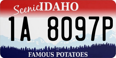 ID license plate 1A8097P