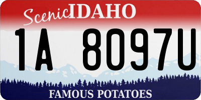 ID license plate 1A8097U