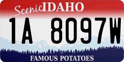 ID license plate 1A8097W