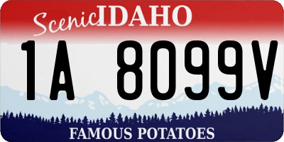 ID license plate 1A8099V