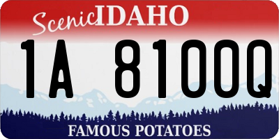 ID license plate 1A8100Q