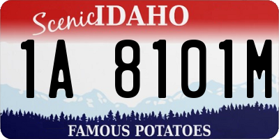 ID license plate 1A8101M