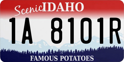 ID license plate 1A8101R