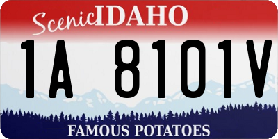 ID license plate 1A8101V