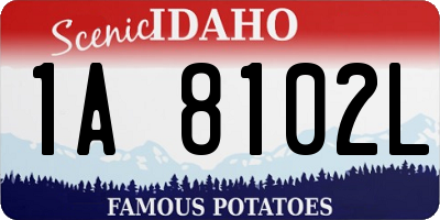 ID license plate 1A8102L