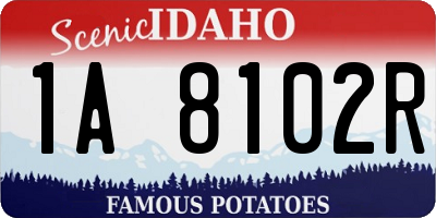 ID license plate 1A8102R