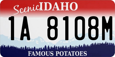 ID license plate 1A8108M