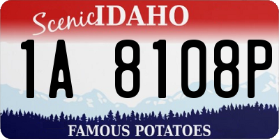 ID license plate 1A8108P