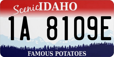 ID license plate 1A8109E