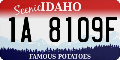 ID license plate 1A8109F