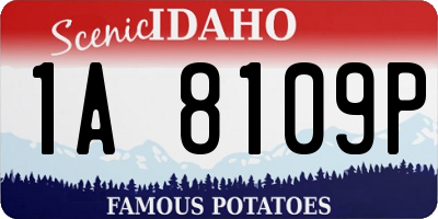 ID license plate 1A8109P