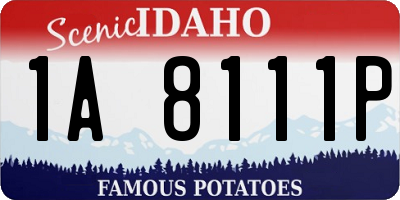 ID license plate 1A8111P