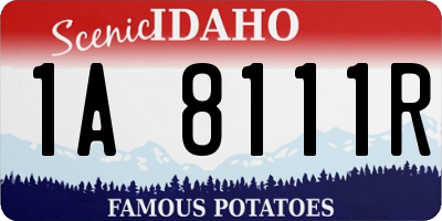 ID license plate 1A8111R