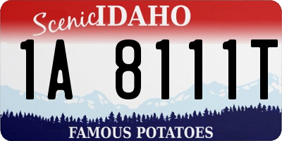 ID license plate 1A8111T