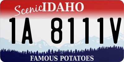 ID license plate 1A8111V
