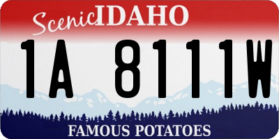 ID license plate 1A8111W