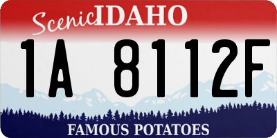 ID license plate 1A8112F