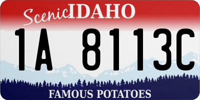 ID license plate 1A8113C