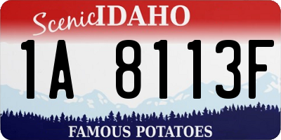 ID license plate 1A8113F