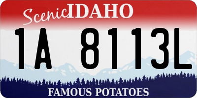 ID license plate 1A8113L