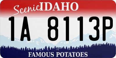 ID license plate 1A8113P