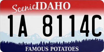 ID license plate 1A8114C