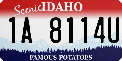 ID license plate 1A8114U