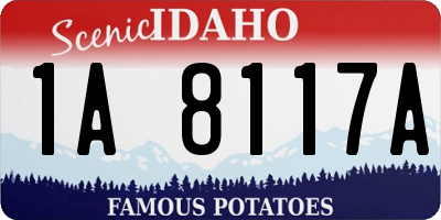 ID license plate 1A8117A