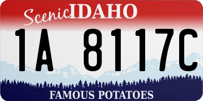 ID license plate 1A8117C